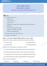 Đề kiểm tra học kì 1 Lịch sử và Địa lí 6 - Đề số 1